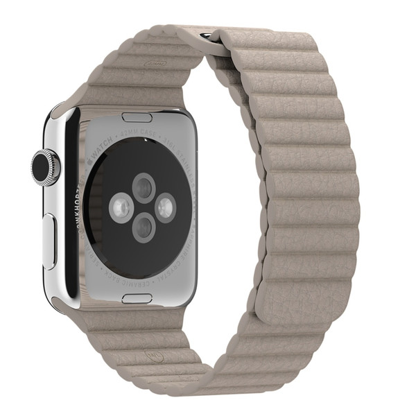 Apple MJ4X2ZM/A Band Grau Leder Smartwatch-Zubehör