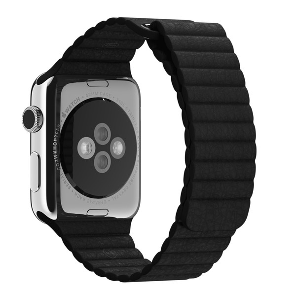 Apple MJY52ZM/A Band Schwarz Leder Smartwatch-Zubehör