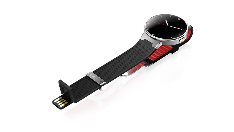 Alcatel OneTouch Watch 1.22Zoll TFT 60g Schwarz, Edelstahl Smartwatch