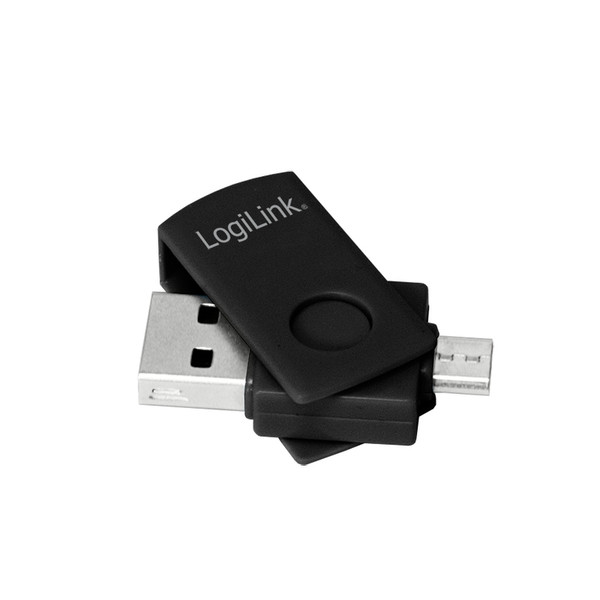 LogiLink AA0068 USB/Micro-USB Black card reader