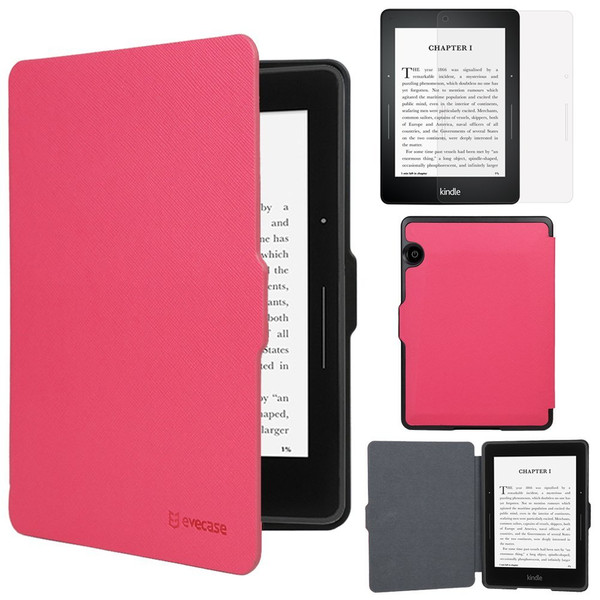 Evecase 885157822565 6Zoll Blatt Pink E-Book-Reader-Schutzhülle