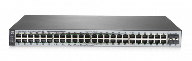 HP 1820-48G-PoE+ (370W) Управляемый L2 Gigabit Ethernet (10/100/1000) Power over Ethernet (PoE) 1U Серый