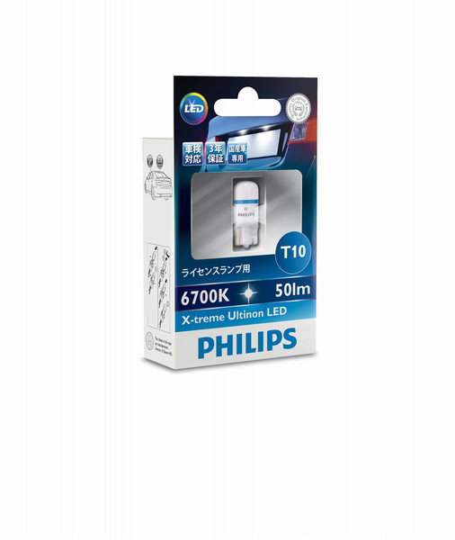 Philips X-treme Ultinon LED 127996700KX1 T10 1Вт LED W 2.1 x D 9.5 50лм лампа для автомобилей