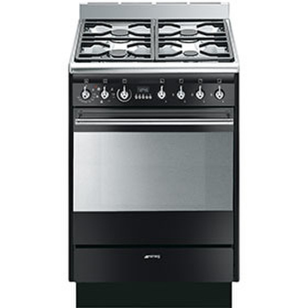 Smeg SUK61MBL8 Freistehend Gas hob A Schwarz Küchenherd