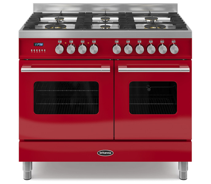 Britannia Delphi 100cm twin Freestanding Gas hob A Red