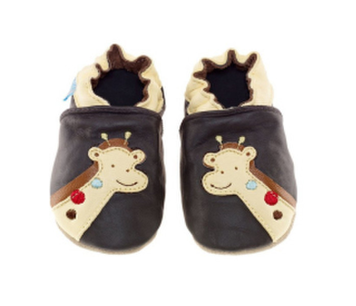 Jack & Lily Giraffe Boy Slippers Leather Brown