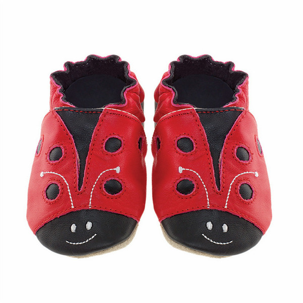 Jack & Lily Francis Girl Slippers Leather Black, Red