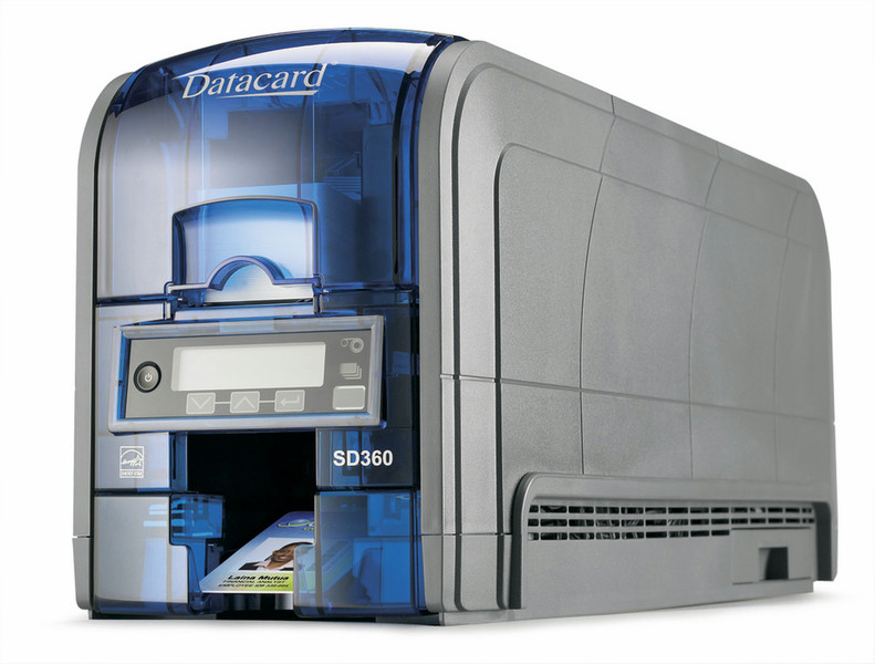 DataCard SD360 Dye-sublimation/Resin Thermal transfer Цвет 300 x 300dpi Синий, Серый принтер пластиковых карт