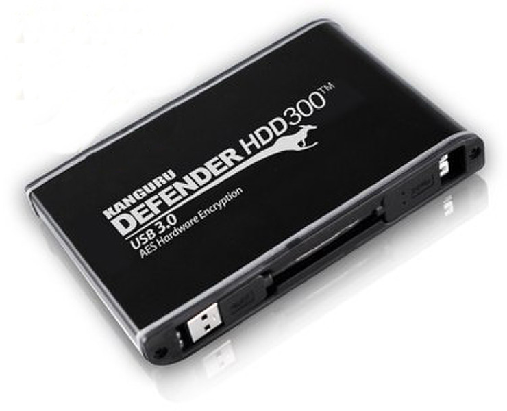 Kanguru Defender HDD300 USB Type-A 3.0 (3.1 Gen 1) 500GB Schwarz Externe Festplatte