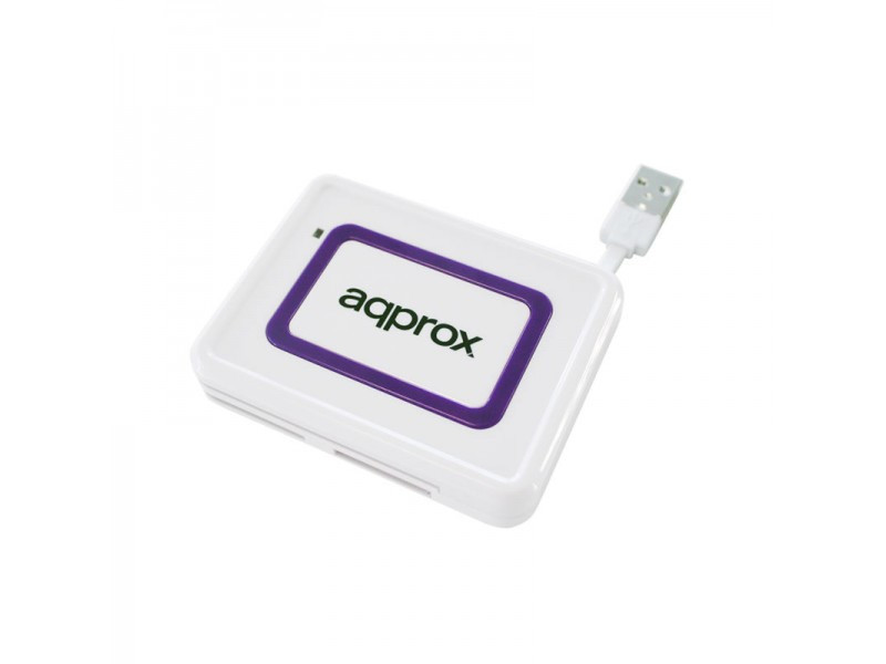 Approx appCRDNIW USB 2.0 Пурпурный, Белый устройство для чтения карт флэш-памяти