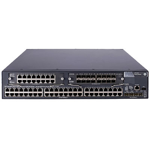 Hewlett Packard Enterprise 48 RJ-45 autosensing 10/100/1000 ports, 4 SFP fixed Gigabit Ethernet SFP ports. Power over Ethernet (PoE) 2U