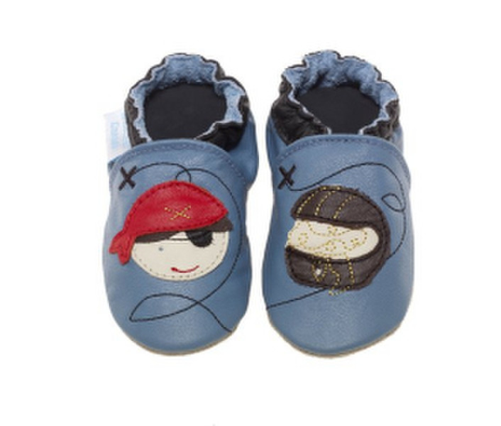 Jack & Lily Pirate Treasure Boy Slippers Leather Grey