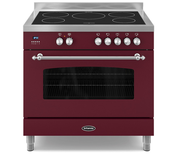 Britannia Fleet 90cm single Freestanding Induction hob A Burgundy