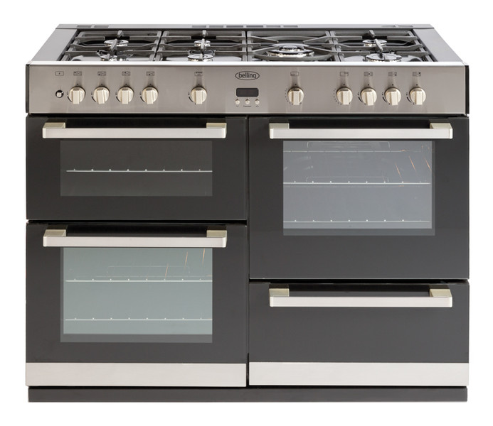 Belling DB4 110G Freistehend Gas hob Schwarz, Edelstahl