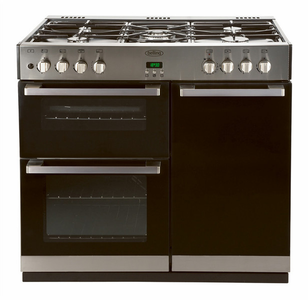 Belling DB4 90GT Freistehend Gas hob A Schwarz, Edelstahl