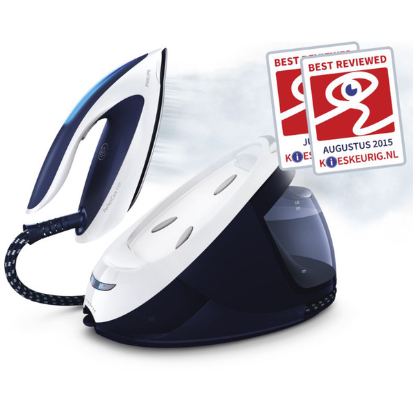 Philips PerfectCare Elite GC9620/20 1.8L T-ionicGlide soleplate Blue,White steam ironing station