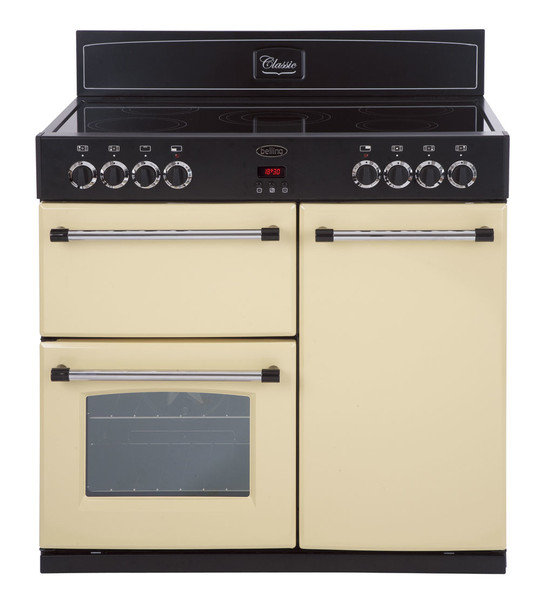 Belling Classic 90E Freestanding Ceramic hob A Cream