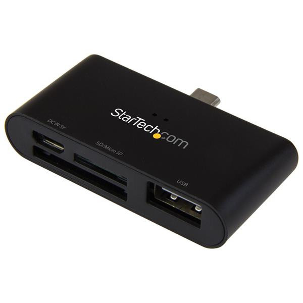 StarTech.com On-the-Go USB card reader for mobile devices - supports SD & Micro SD cards card reader