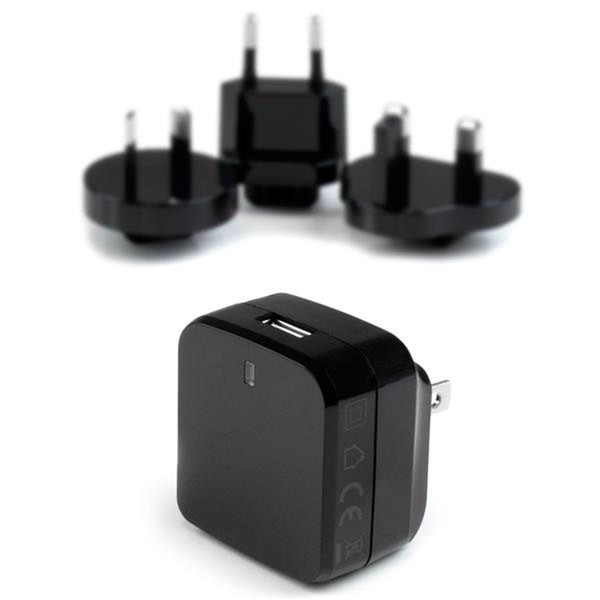 StarTech.com USB Wall Charger with Quick Charge 2.0 - International Travel - Black
