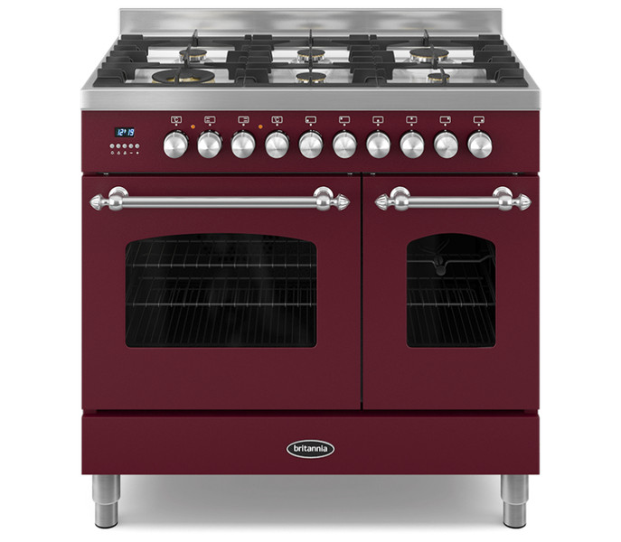 Britannia Fleet 90cm twin Freistehend Gas hob A Burgund