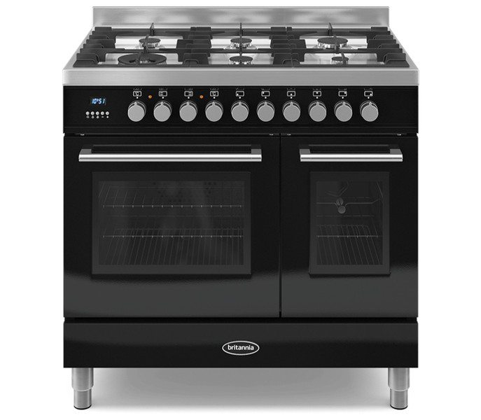 Britannia Q Line 90cm twin Freistehend Gas hob A Schwarz