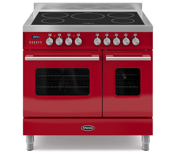 Britannia Delphi 90cm twin Freestanding Induction hob A Red