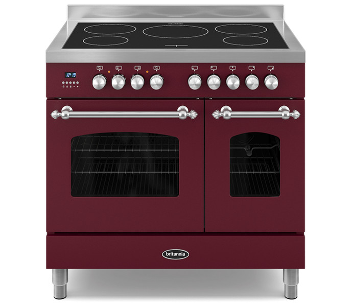 Britannia Fleet 90cm twin Freestanding Induction hob A Burgundy