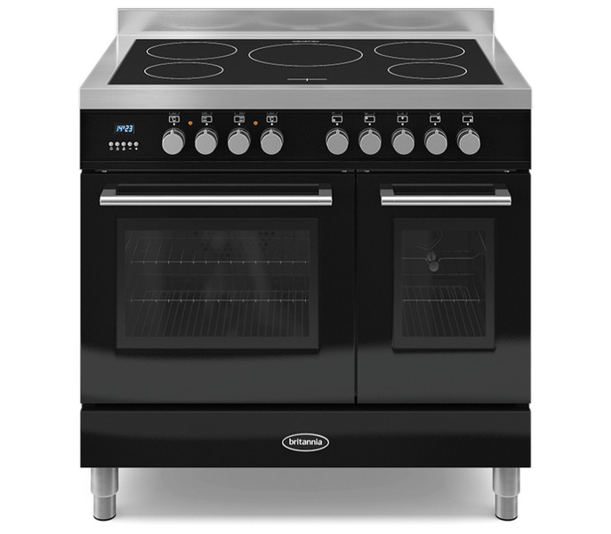 Britannia Q Line 90cm twin Freestanding Induction hob A Black