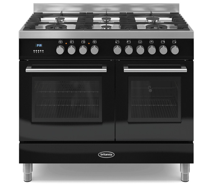 Britannia Q Line 100cm twin Freistehend Gas hob A Schwarz