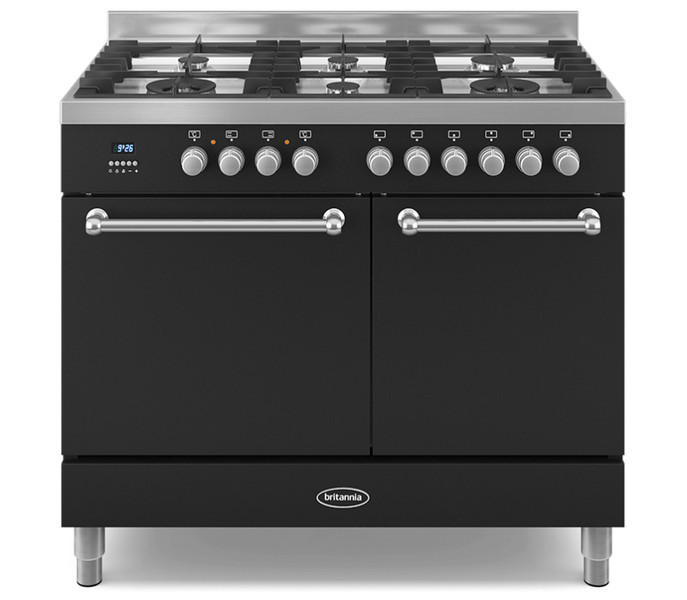 Britannia Wyre 100cm twin Freistehend Gas hob A Schwarz