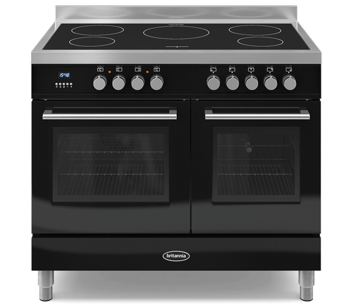 Britannia Q Line 100cm twin Freestanding Induction hob A Black