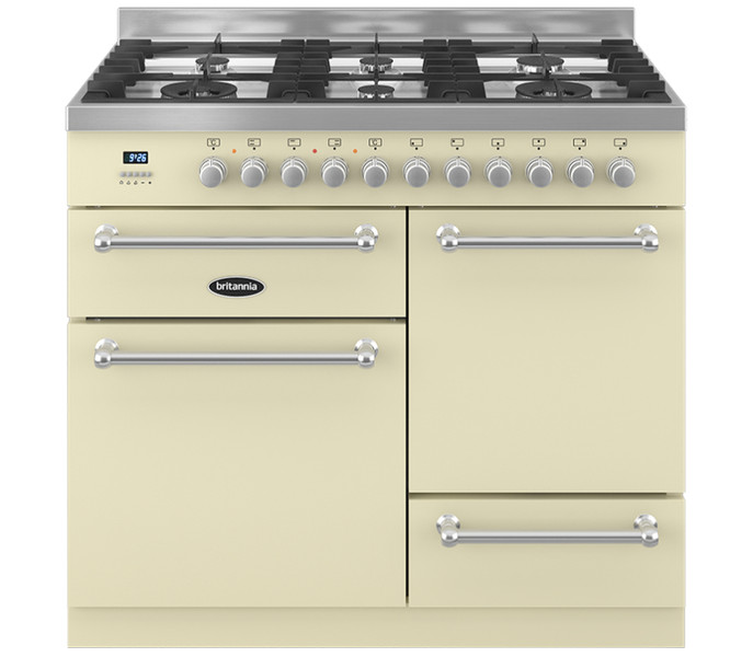 Britannia Wyre 100cm XG Freistehend Gas hob A Cremefarben