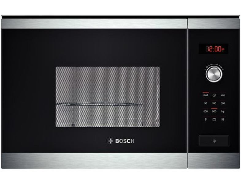 Bosch HMT75G654B Встроенный 20л 800Вт Черный, Нержавеющая сталь микроволновая печь