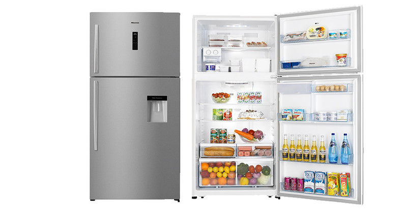 Hisense RT709N4WS1 freestanding 405L 140L A+ Stainless steel fridge-freezer