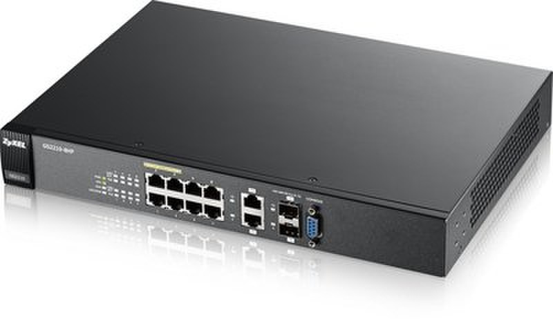 ZyXEL GS2210-8HP Managed network switch L2 Gigabit Ethernet (10/100/1000) Черный сетевой коммутатор