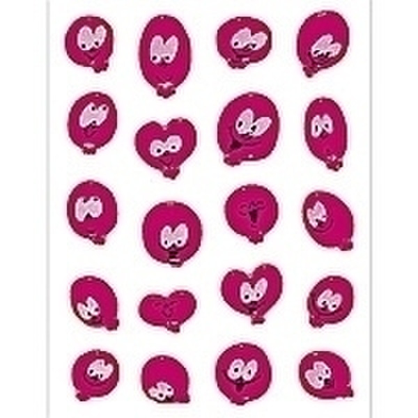 HERMA MAGIC stickers balloons neon 1 sheet selbstklebendes Etikett