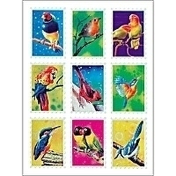 HERMA Decorative labels MAGIC colourful birds prismatic 1 sheet самоклеящийся ярлык