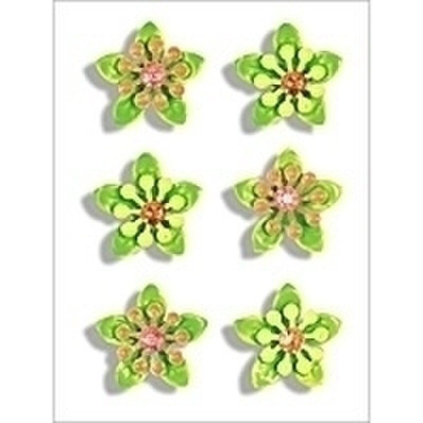 HERMA MAGIC decorative labels, flowers, metal, 1 sheet самоклеящийся ярлык