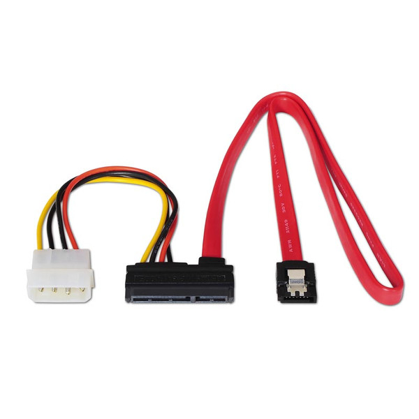 Nanocable 10.18.0601 0.5м SATA 22-pin SATA 7-pin + 4-pin Molex Черный, Красный, Желтый кабель SATA