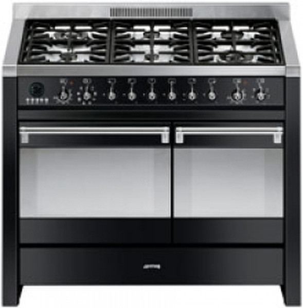 Smeg A2BL-8 Отдельностоящий Gas hob A Черный, Серый кухонная плита