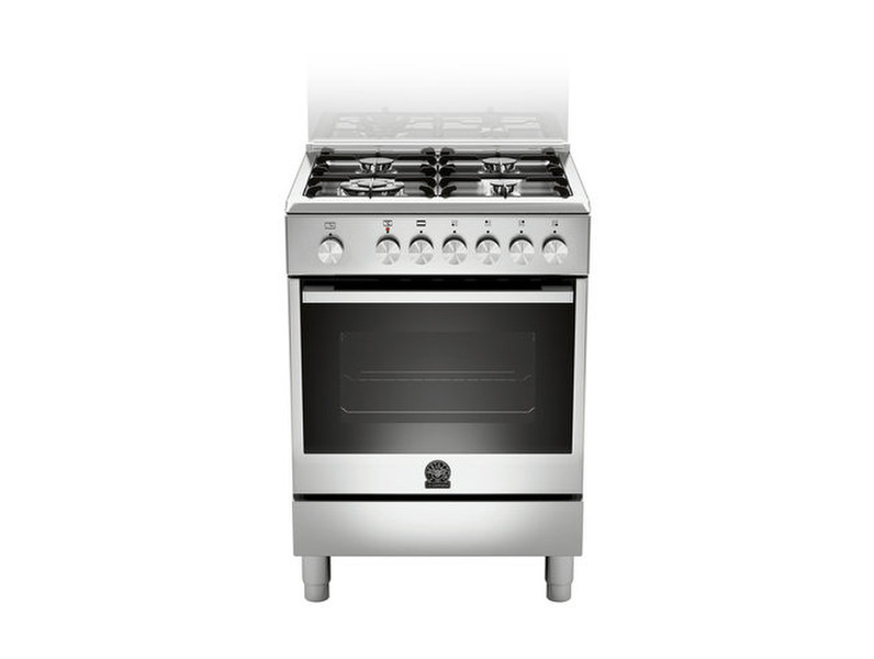 Bertazzoni La Germania TU6 4C 71 C X Отдельностоящий Gas hob Нержавеющая сталь кухонная плита