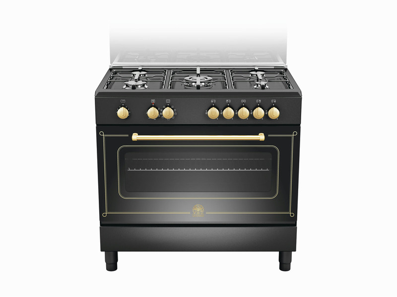 Bertazzoni La Germania CN9 5C 71 D NE Freistehend Gas hob Schwarz Küchenherd