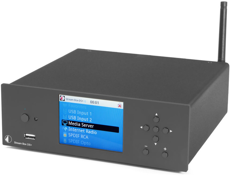 Pro-Ject Stream Box DS+ Eingebauter Ethernet-Anschluss WLAN Schwarz Digitaler Audio-Streamer
