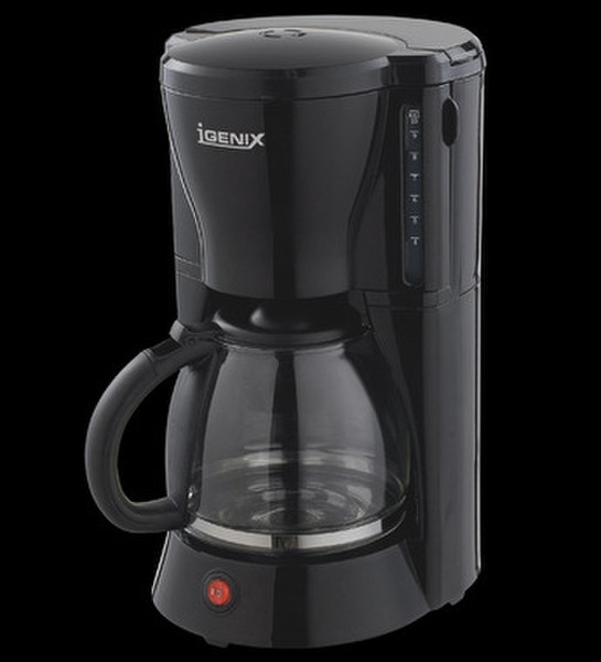 Igenix IG8125 Drip coffee maker 1.25L 10cups Black coffee maker