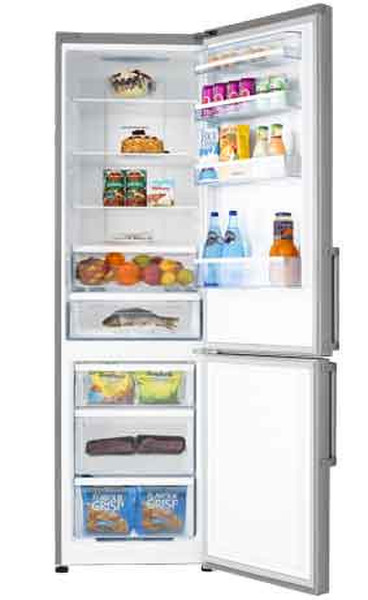 Hisense RB468N4BC2 freestanding 360L A++ Stainless steel fridge-freezer