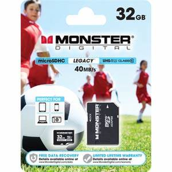 Monster Digital 32 GB microSDHC 32ГБ MicroSDHC Class 10 карта памяти