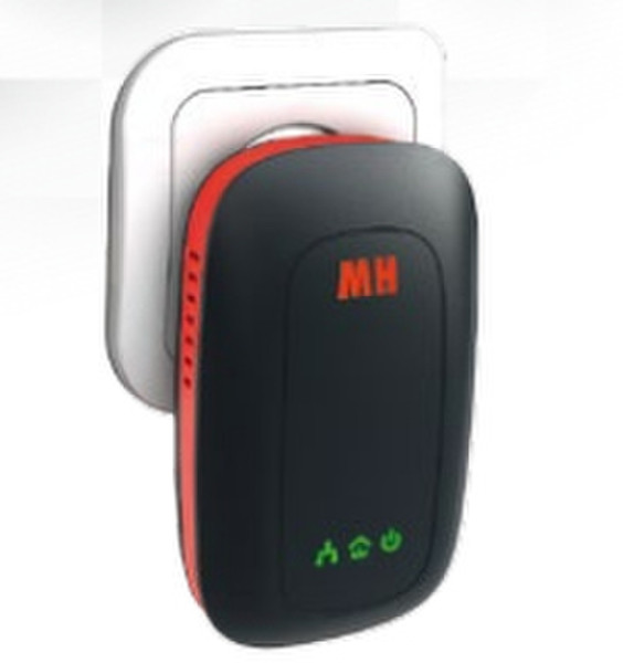 Max Hauri AG 114964 500Мбит/с Подключение Ethernet Черный, Красный 1шт PowerLine network adapter
