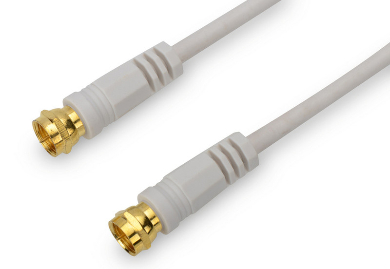 Ednet 84668 10m F F White coaxial cable