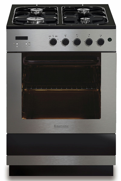 Baumatic BCG605SS Freistehend Gas hob Edelstahl Küchenherd