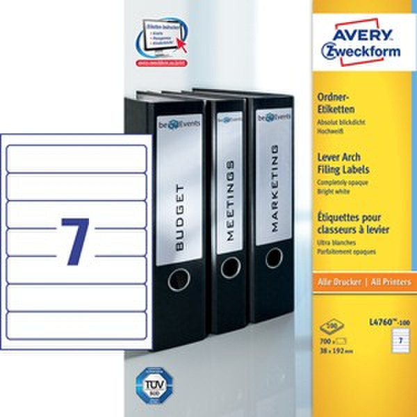 Avery Zweckform L4760-25 self-adhesive label